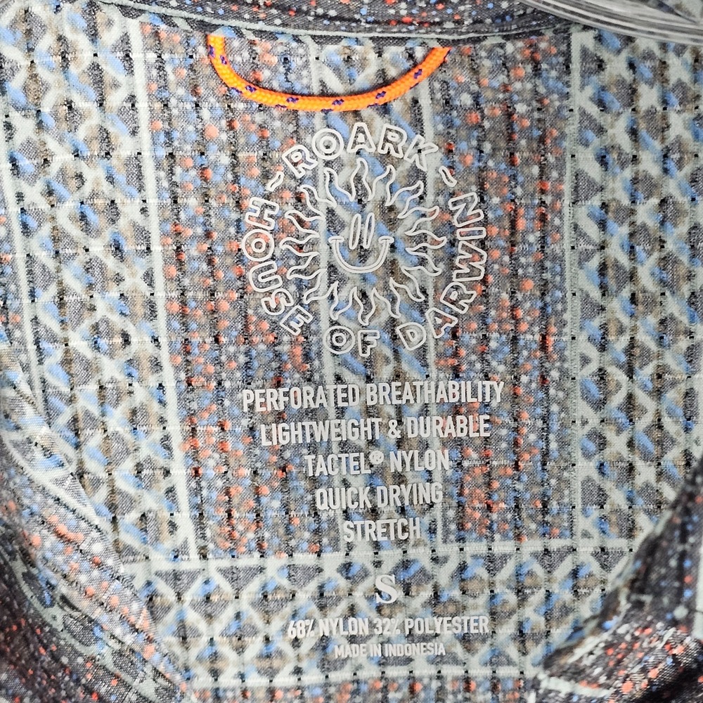 Roark and House of Darwin Shirt Mens S Printed Quick-Dry Stretch Button-Up RW534 - Picture 7 of 9
